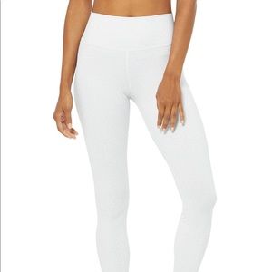 Alo Yoga High Waist Vapor Leopard Legging White